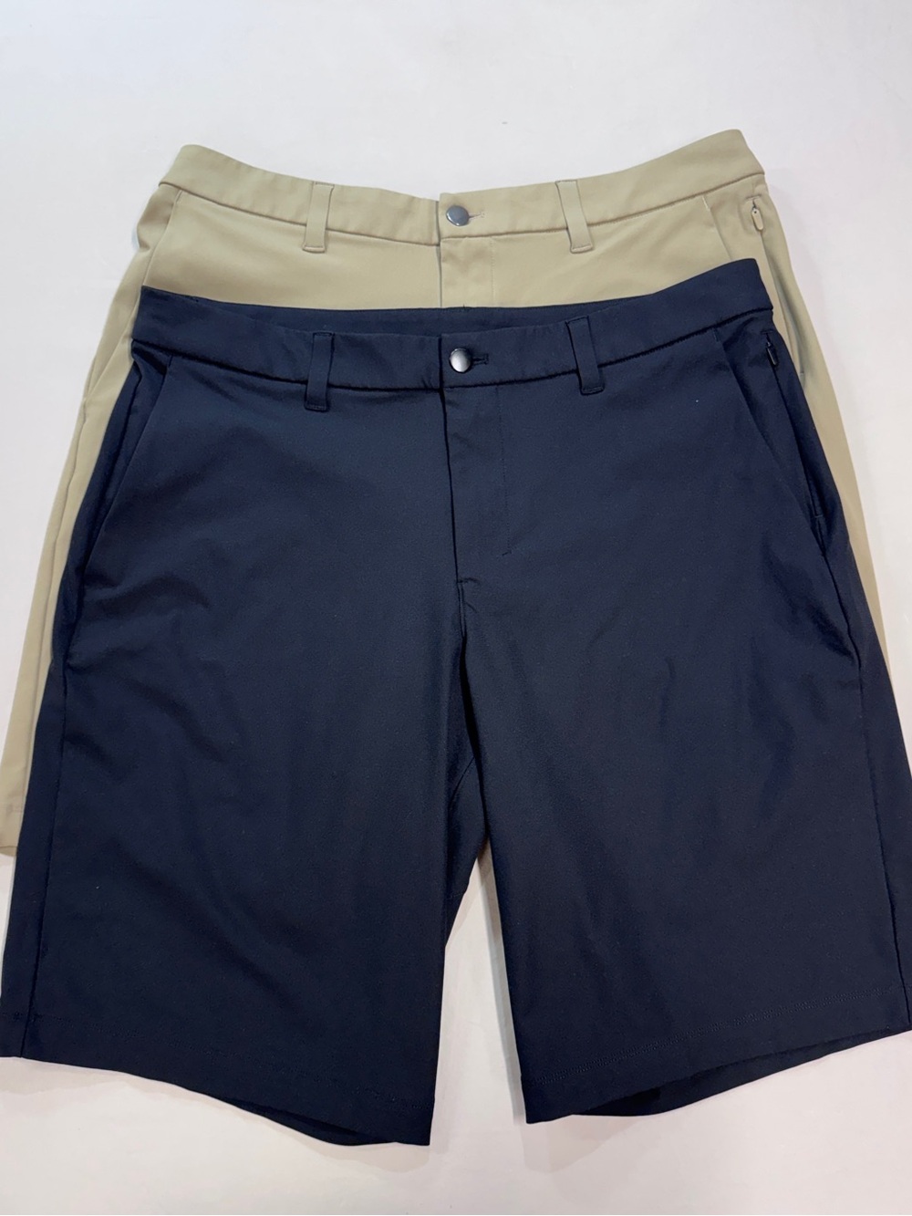 Lot Of 2 Lululemon Commission Shorts 34  ABC Stretch Golf Chino Black/Tan